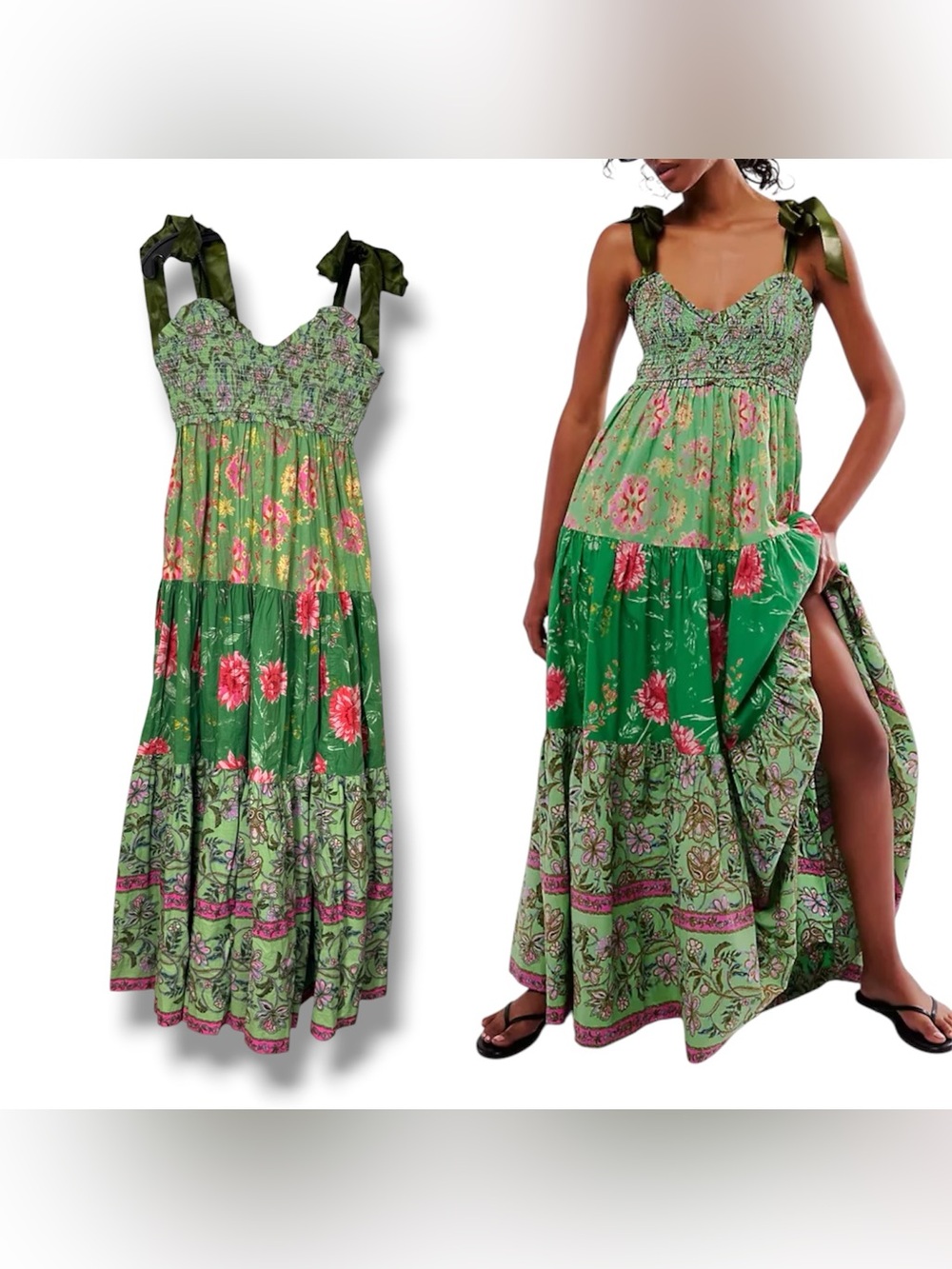 Free People Bluebell Maxi Dress in the "Candy Combo” size small